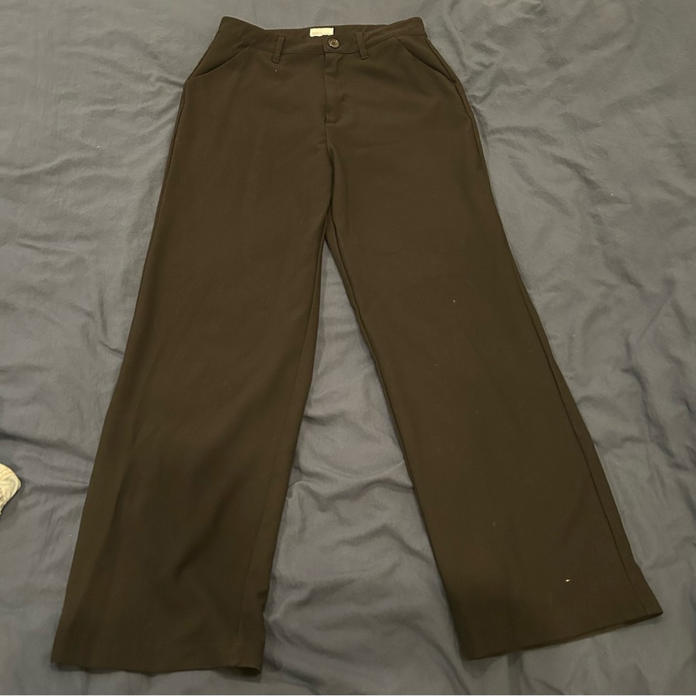 DANIELLE BERNSTEIN Black Dress Pants Straight-Leg Design
